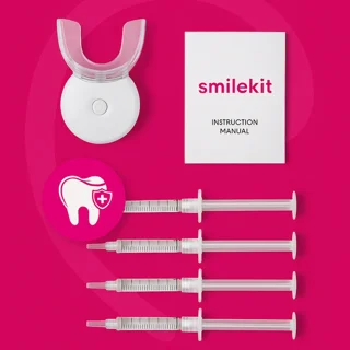 کیت بلیچینگ و سفیدکننده دندان خانگی اسمایل‌کیت مدل Teeth Whitening Kit + LED