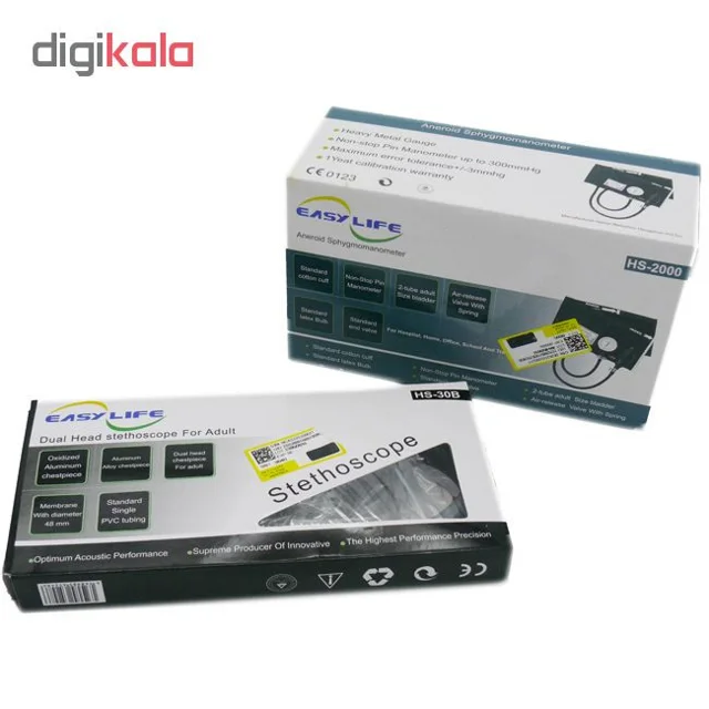 فشارسنج عقربه‌ای ایزی لایف مدل HS-2000 با نمایش میانگین نتایج، نشانگر طبقه‌بندی فشار خون،  101563510