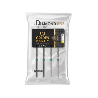 فرز دندانپزشکی گلدن بیوتی مدل Diamond Fissure کد 737 بسته 4 عددی 101541650