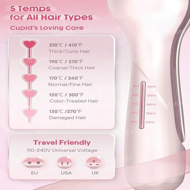 فر کننده مو شیگلم مدل Cupid’s Charm Beach Babe Hair Waver سایز 19 میلی‌متر با تایمر هوشمند 102748281