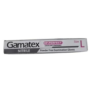 دستکش نیتریل غیر پودری حریر مدل GAMATEX سایز بزرگ (L) بسته 100 عددی 101533164