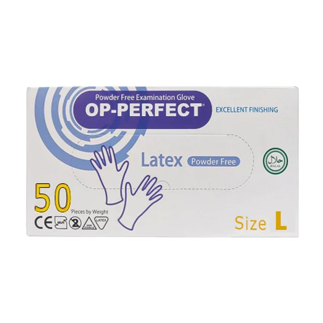 دستکش لاتکس مدل OP-PERFECT سایز لارج بسته 50 عددی 101533249