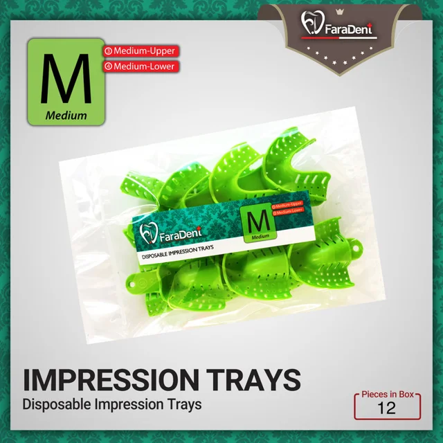 تری قالب گیری دندانپزشکی فارادنت مدل M بسته ۱۲ عددی 101523351