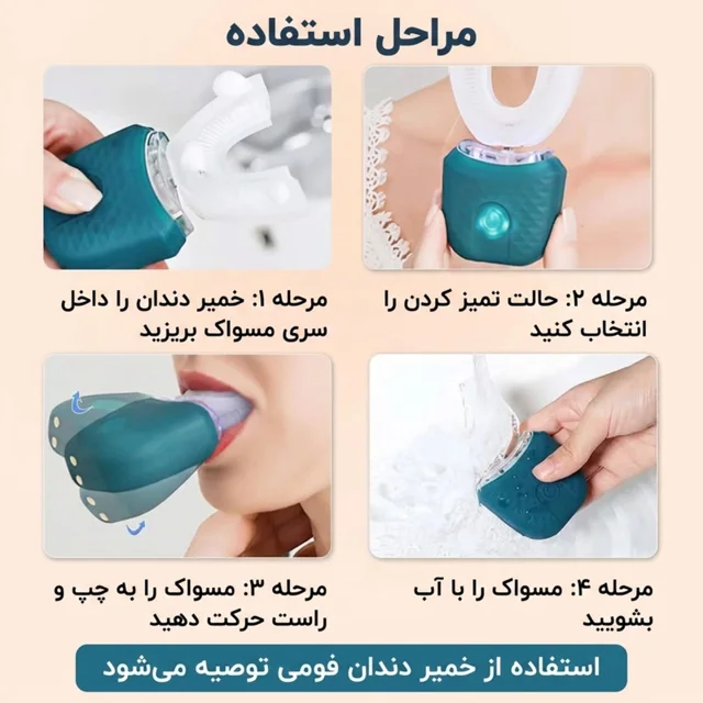 دستگاه سفیدکننده دندان و مسواک برقی مدل  اولتراسونیک  360 درجه با قابلیت سفیدکنندگی دندان 102663036